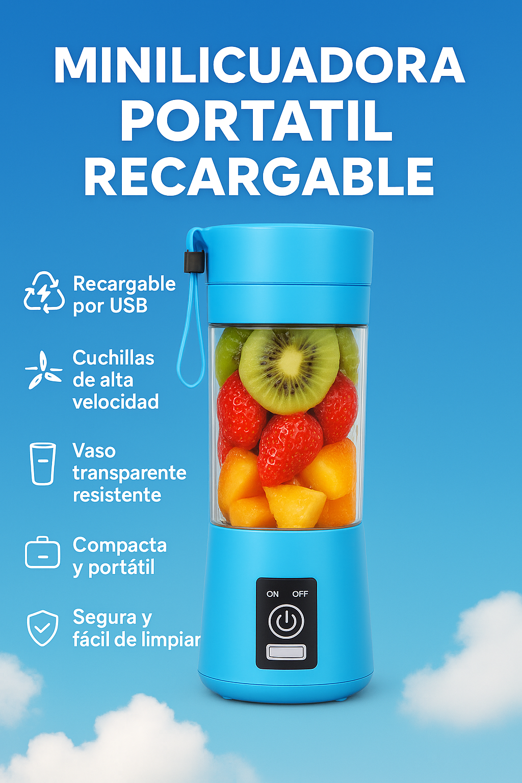MINILICUADORA PORTATIL- RECARGABLE